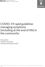 Covid-19 rapid guideline: managing symptoms (including at the end of life) in the community: